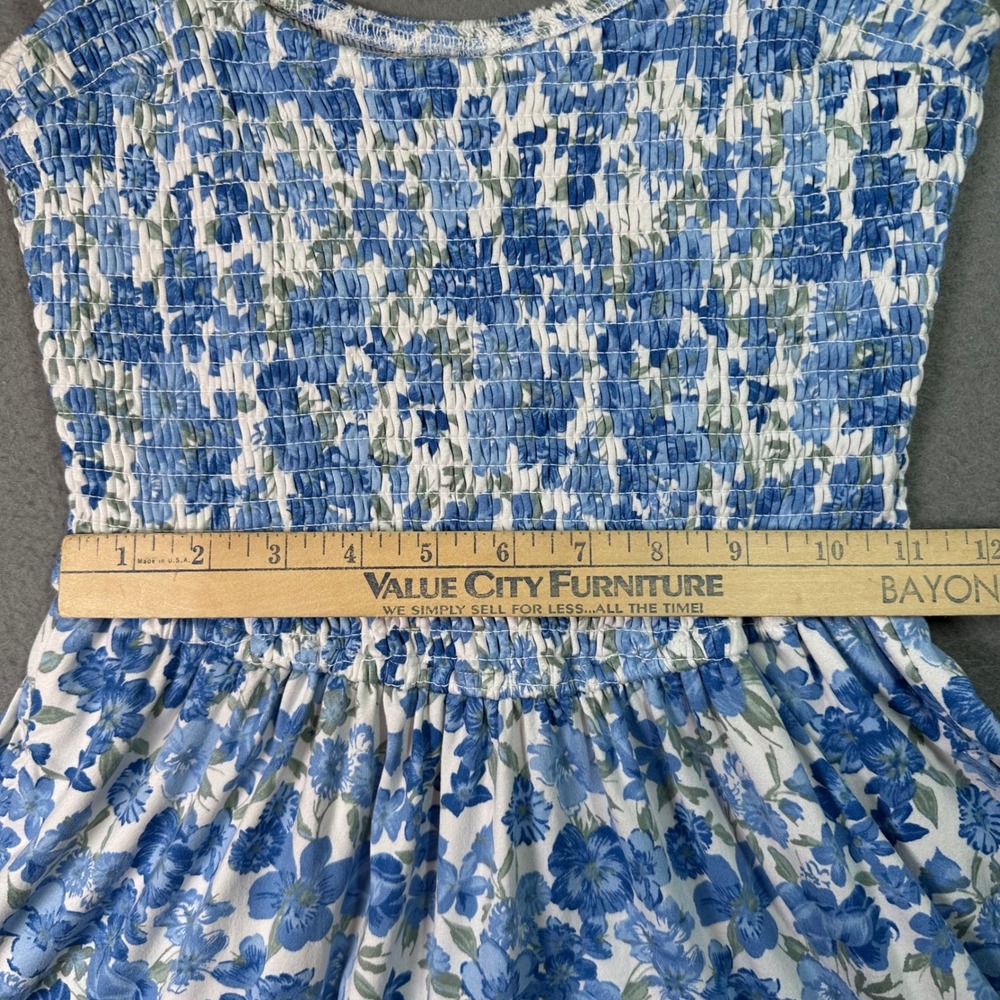 Hollister Cottagecore Floral Mini Dress Smocked Tiered Ruffle Cap Sleeve Medium - Picture 5 of 14